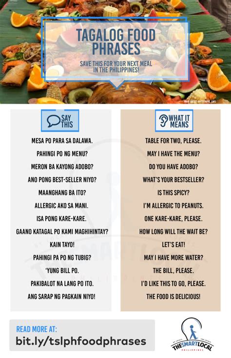 tagalog taglines for food